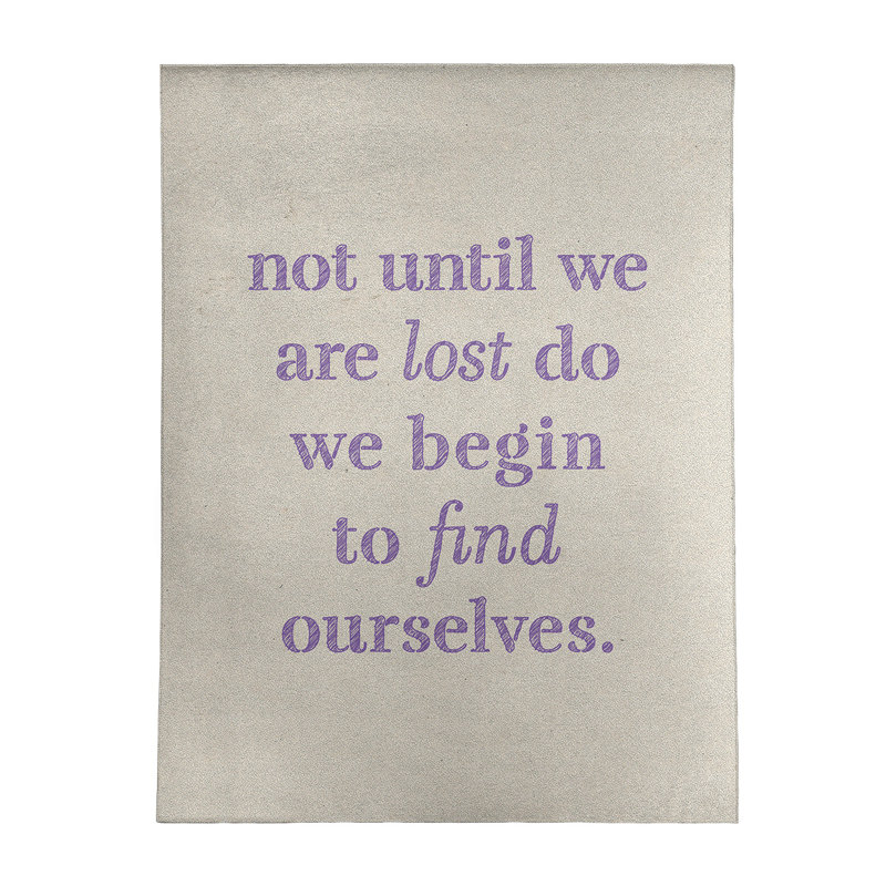 Tapis en chenille en polyester «Quotes», Rectangle 5 pi x 7 pi