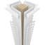 Colonne carrée Westmore Craftsman Classic non conique avec base toscane et base toscane-70921048