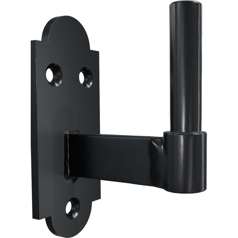 Charnière à sangle SteelTek avec ensemble de volets décalés de 2 1/4 po, pour des hauteurs de 60 à 80 po (comprend 4 charnières à sangle, 4 charnières plates, 8 pintels sur la plaque, 1 paire de retenues en S avec support de volet à verrou)