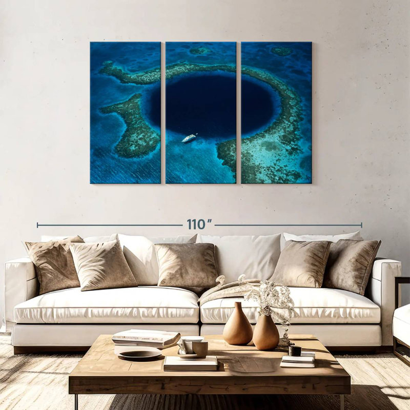 Sebbie Belize Great Blue Hole, H 48 po x l 74 po