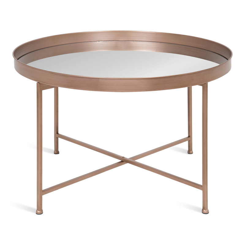 Table basse Ekta, Or rose, Miroir