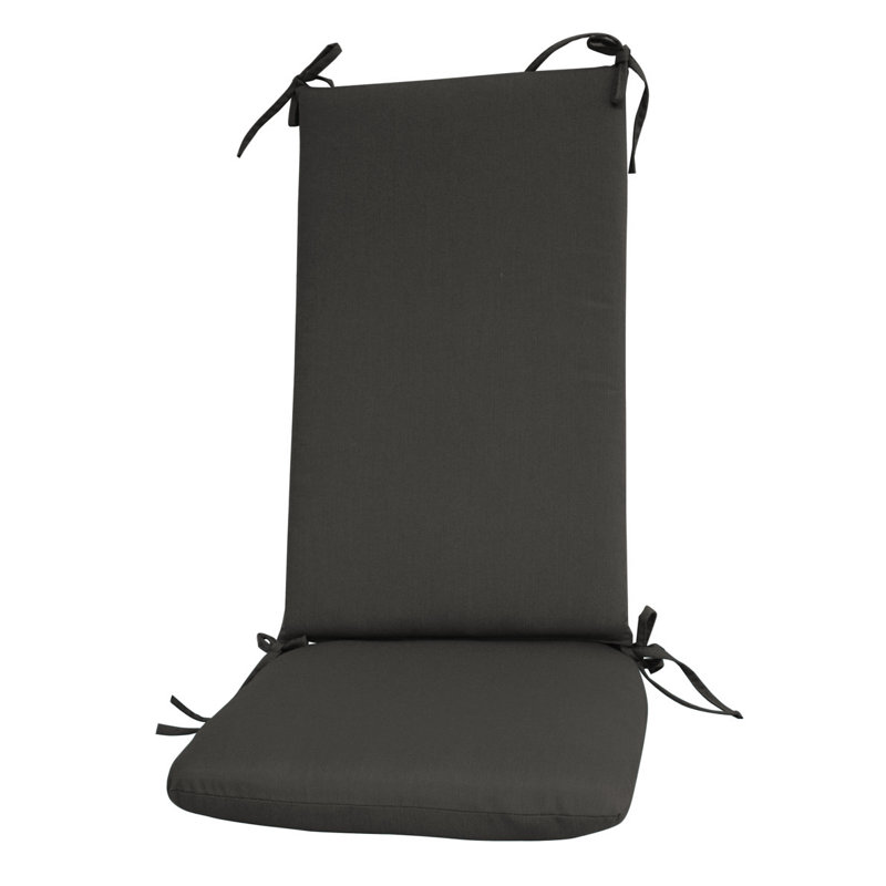 Sunbrella Outdoor Rocking Chair Back Cushion, Spectrum Carbon Sunbrella® Plainweave