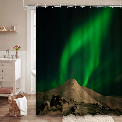 Rideau de douche polaire avec 12 crochets Polaris