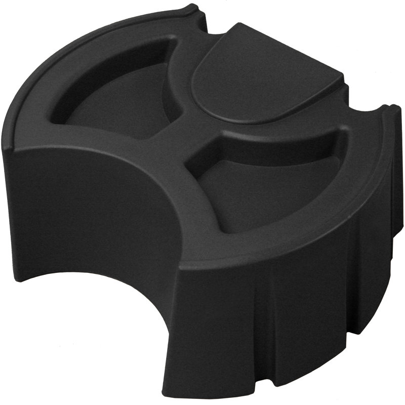 Good Ideas Rain Wizard 50 Gallon Rain Barrel Stand, Adds Room for Buckets, Black, Black