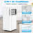 R.W.FLAME Portable 3-in-1 10000BTU Air Conditioner with Remote Control,24Hrs Timer,Digital Display-88128846