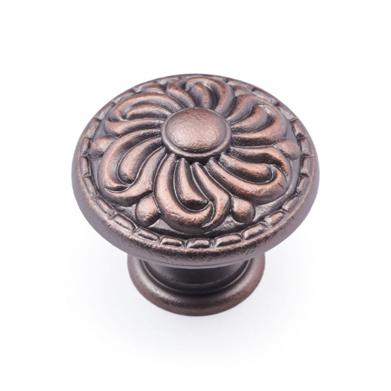 CK Series 1 3/8" Diameter Mushroom Knob, Distressed Copper