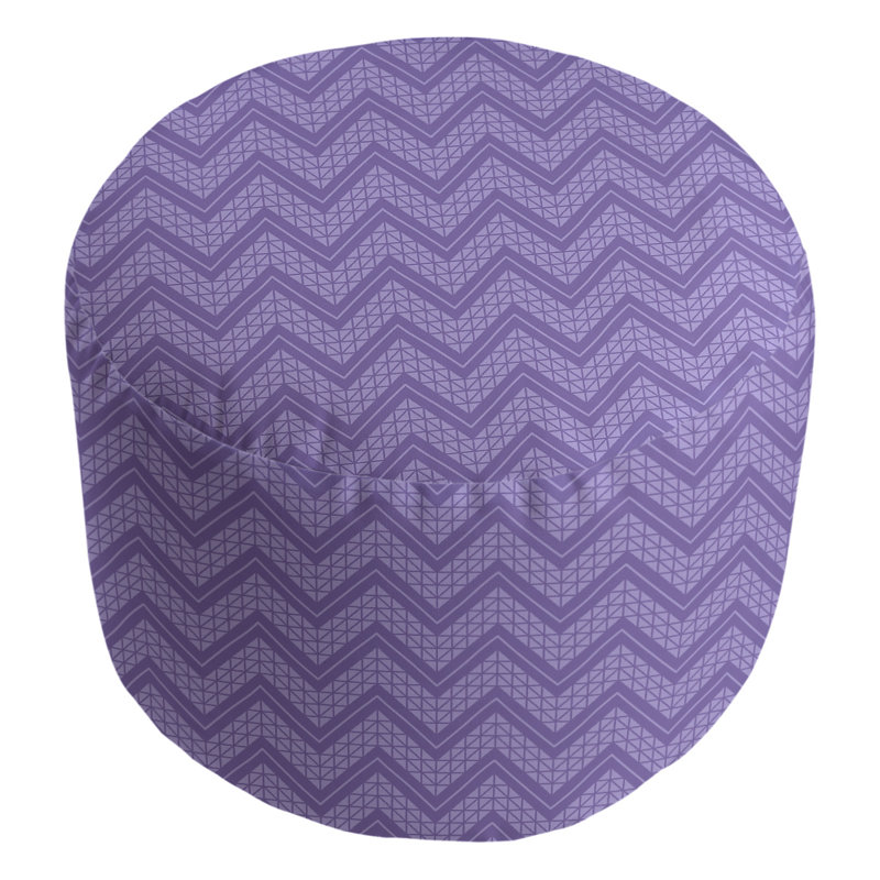 Upholstered Pouf, Medium Purple