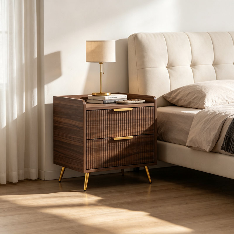 50 cm W Particle Board Bedside Table