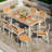 Loddon 6 - Person Patio Dining Set Umbrella Hole Included Rectangular Table and Round Table-728436204