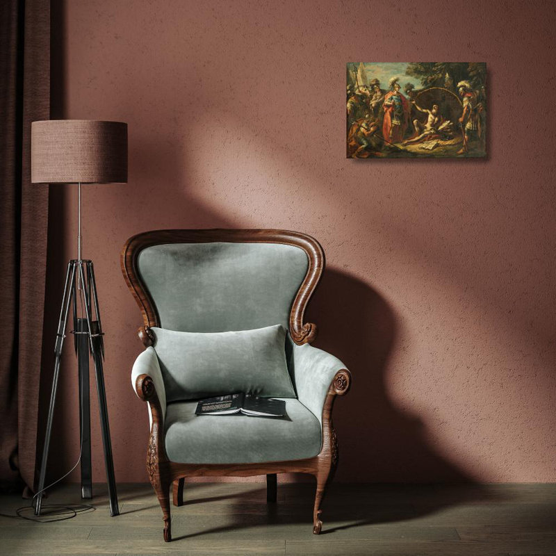 "Alexander et Diogène" par Gaspare Diziani - Art mural sur toile tendue avec châssis, H 18 po x l 14 po