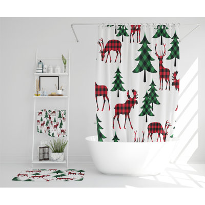 Lular Polyester Shower Curtain Set