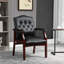 Chaises d'invité de réception avec siège et accoudoirs rembourrés, fauteuil de direction ergonomique à dossier moyen