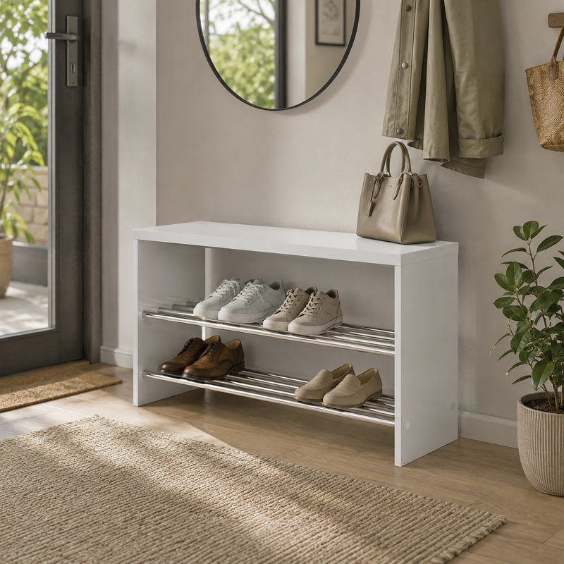 Giasa Storage Bench, White