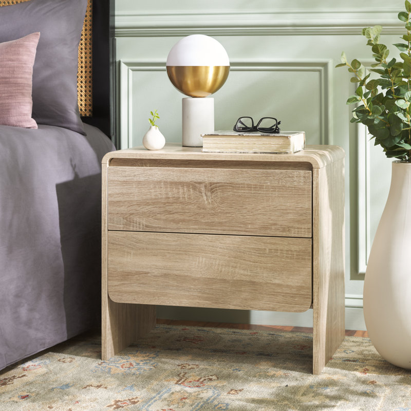Welliver 2 Drawer Nightstand, Natural