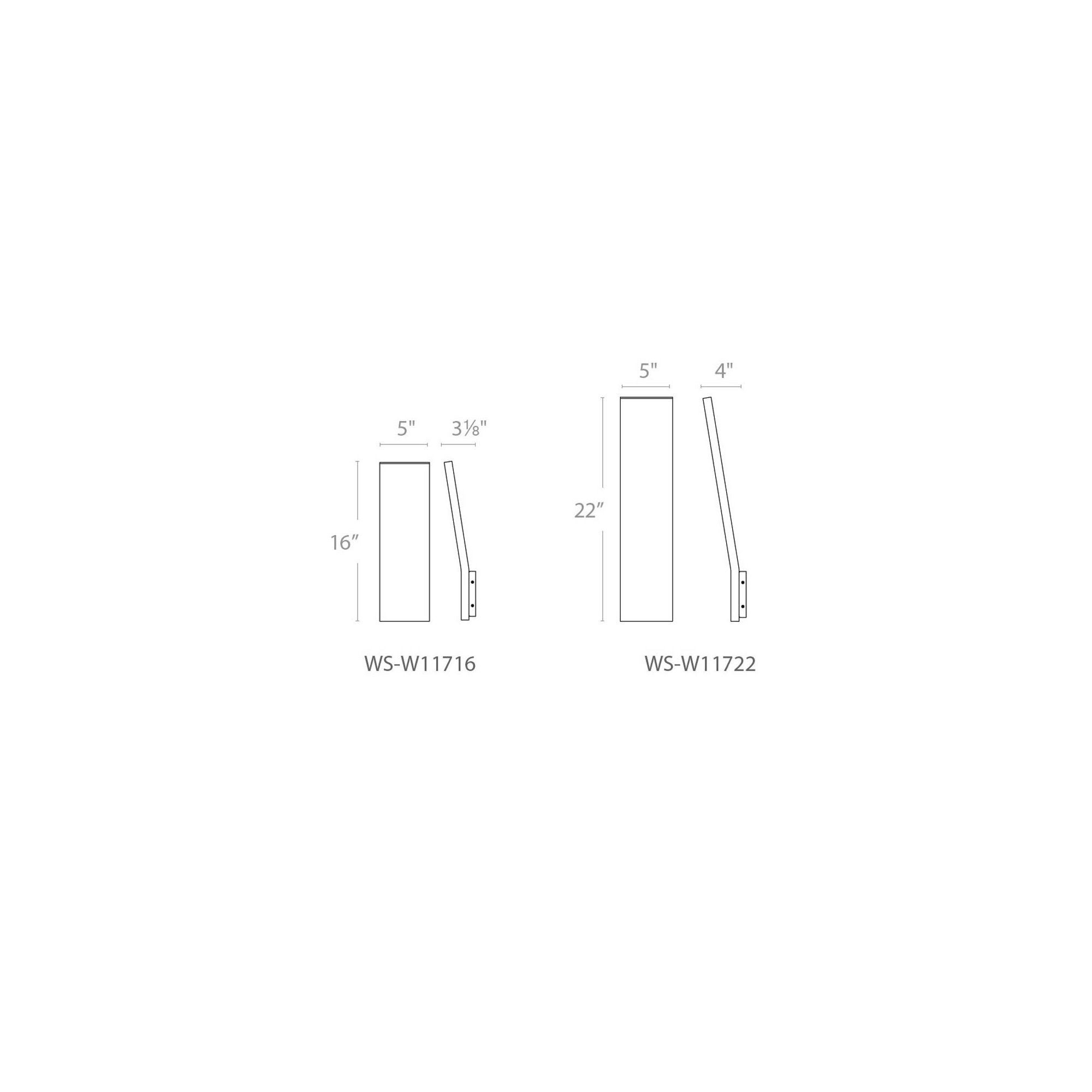 Ogden Novelty Outdoor LED Wall Light, 22'' H x 5'' W x 4'' D, Black