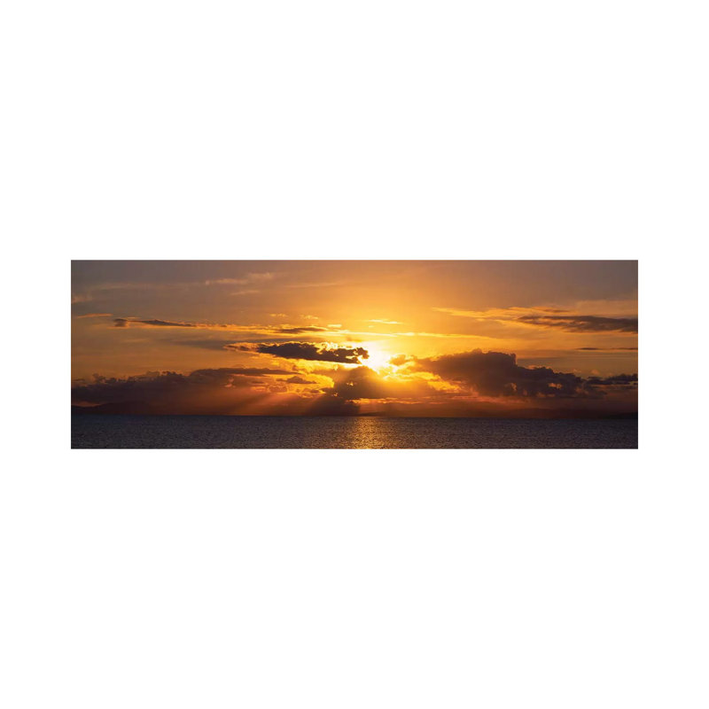 Sunset Over The Atlantic Ocean, Vieques, Puerto Rico - Wrapped Canvas Panoramic Print, 30.48 cm H x 91.44 cm W x 1.91 cm D