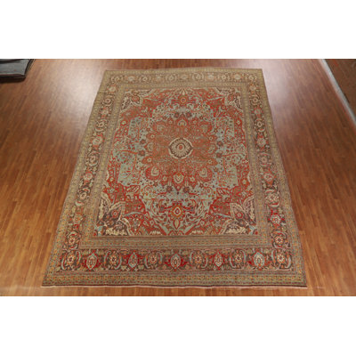Pre-1900 Vegetable Dye Traditional Large Rug 11x15