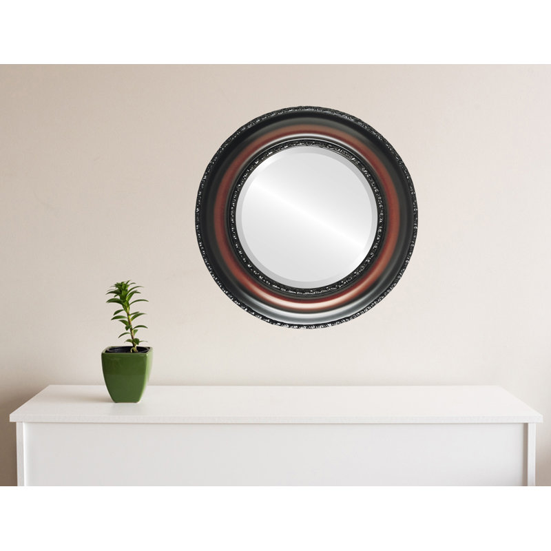 Miroir d'appoint Schillinger, H 35 po x l 35 po, Bois de rose