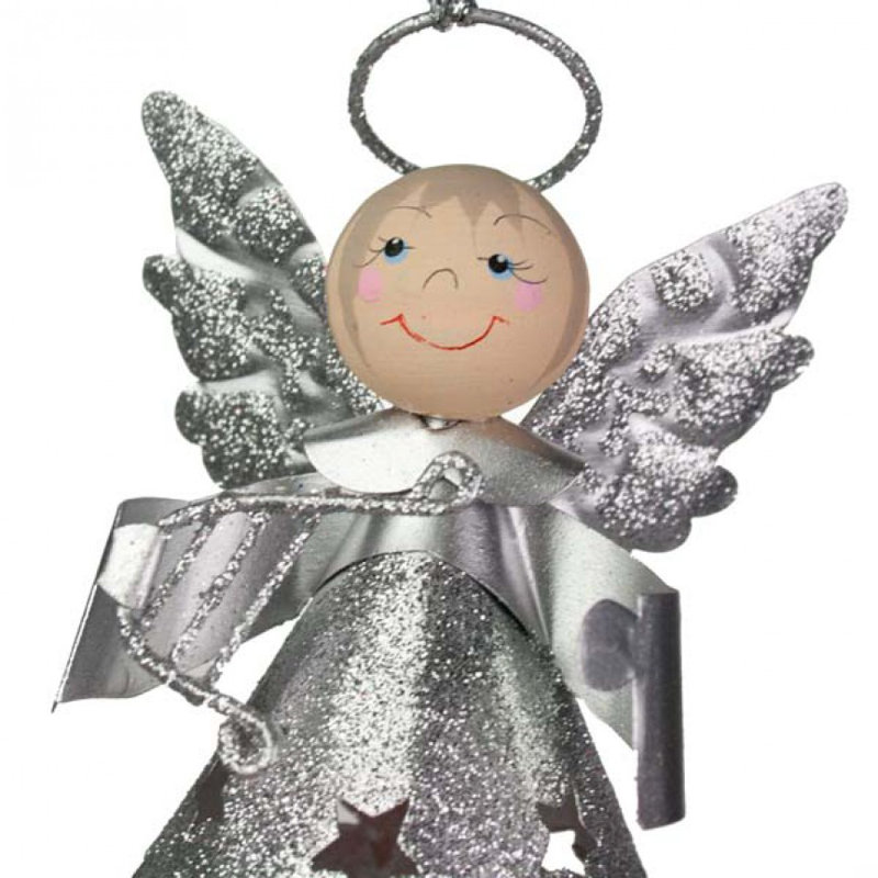 13cm Metal Hanging Figurine Ornament, Silver