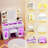 Vanity Desk With LED Mirror And Lights, Glass Top Vanity With RGB Glass Light Cabinets, Dressing Table With Drawers, Storage Shelves And Stool For Bedroom-1977673058
