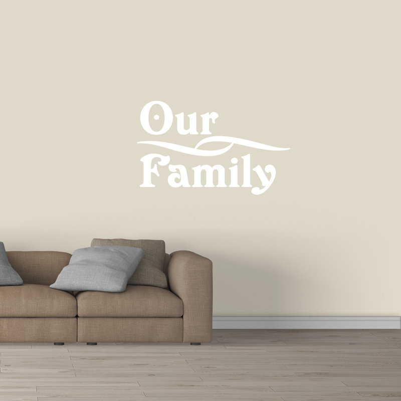 Adhésif décoratif «Our Family», Blanc