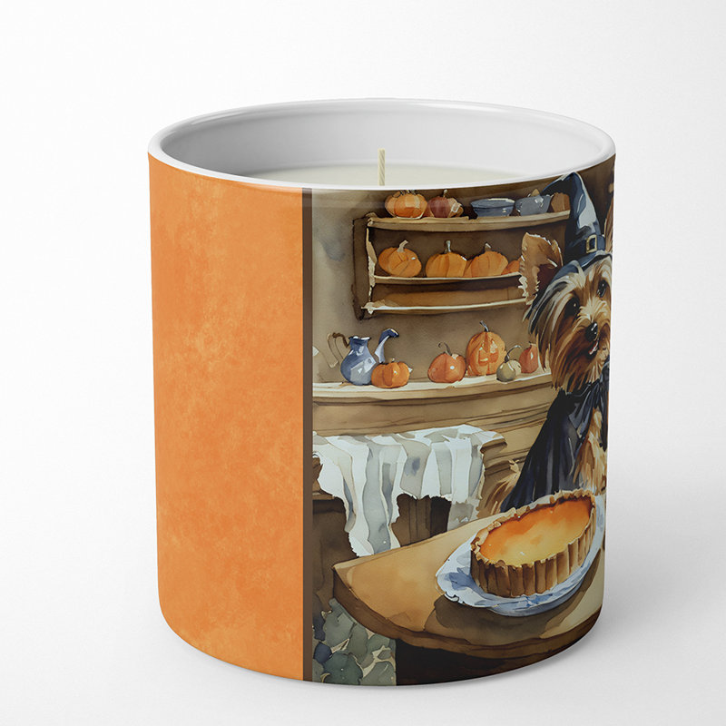 Pumpkin Pie Scented Tumbler Candle with Ceramic Holder