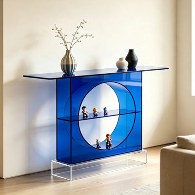 Console bleue en acrylique