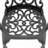 Aluminum Patio Dining Chair 2PCS With Black Frame And Beige Cushions