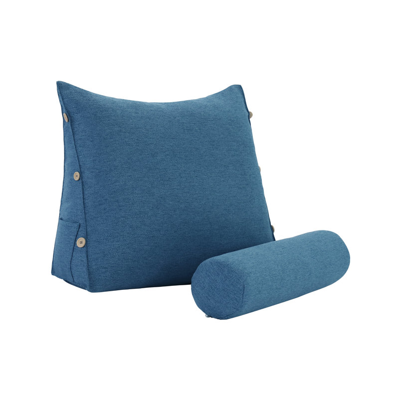 Triangular Backrest Cushion, Blue