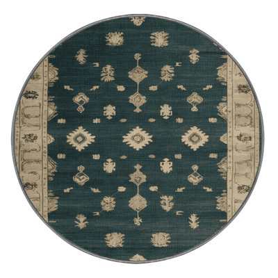 Machine Washable Overdyed Green Area Rug