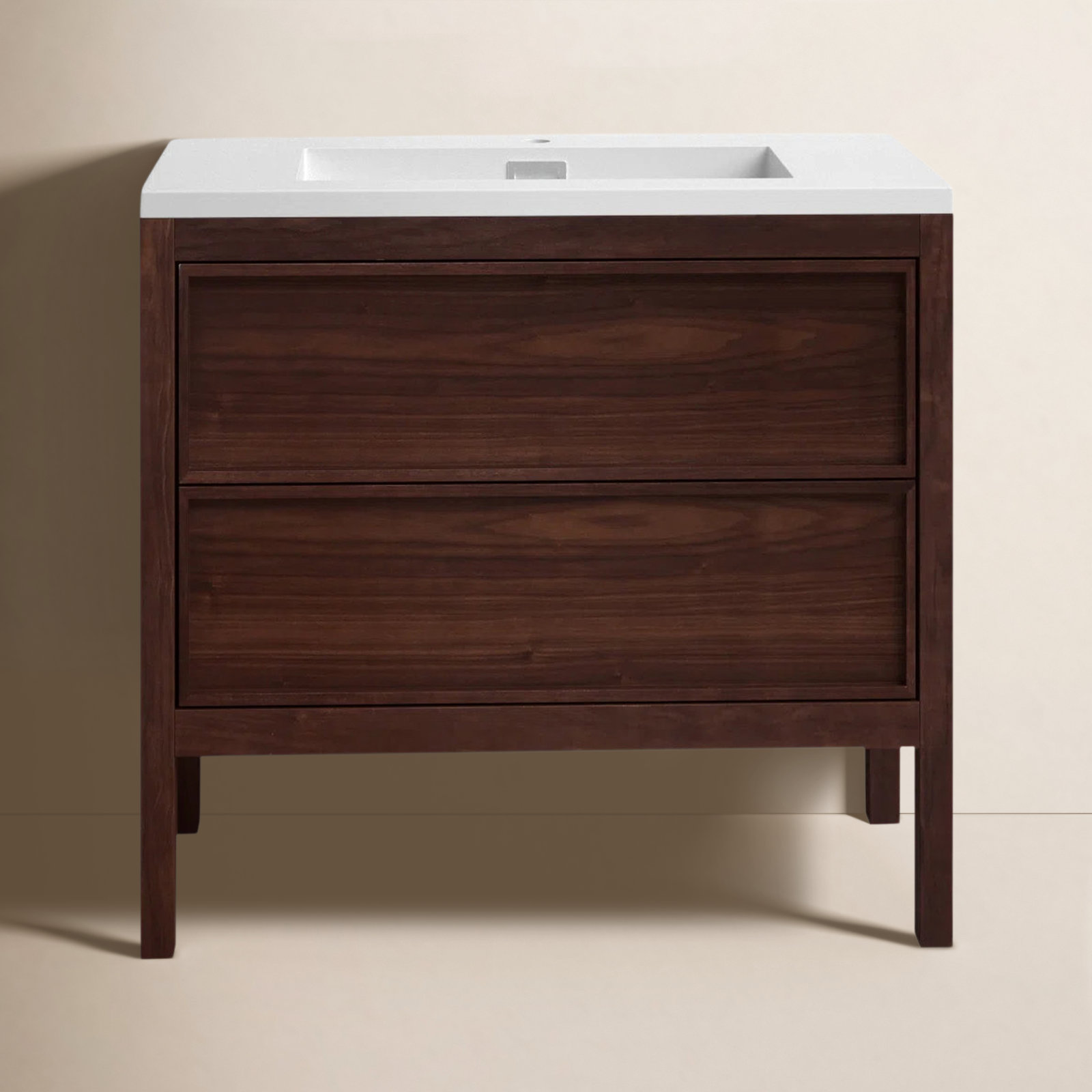 Gonzalo 36'' Single Bathroom Vanity, Dark Walnut