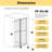 Frameless Double Sliding  Shower Door 56-60 "W X 74" H, 5/16 "(8Mm) Tempered Glass, Explosion Proof Film, Stainless Steel Handle, Square Tube Track, Matte Black