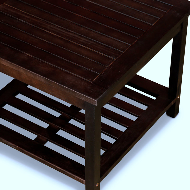 Longs Peak Eucalyptus 2-Shelf Side Table