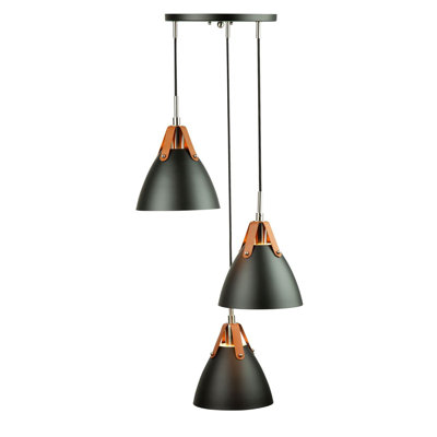 3 - Light Black Shaded Pendant