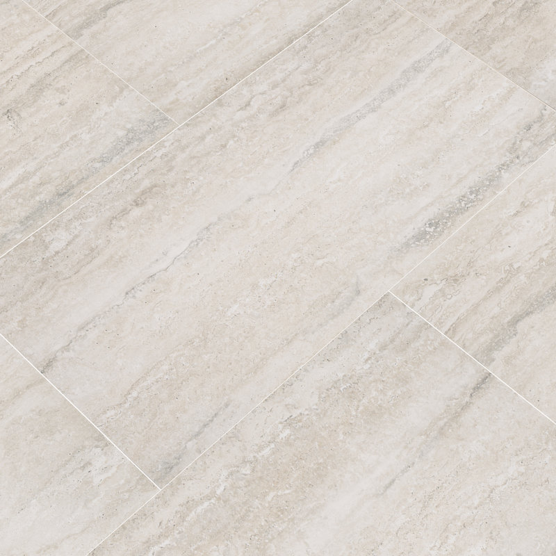 Veneto 12 in. x 24 in. Matte Porcelain Travertine Look Floor and Wall Tile, Caballo