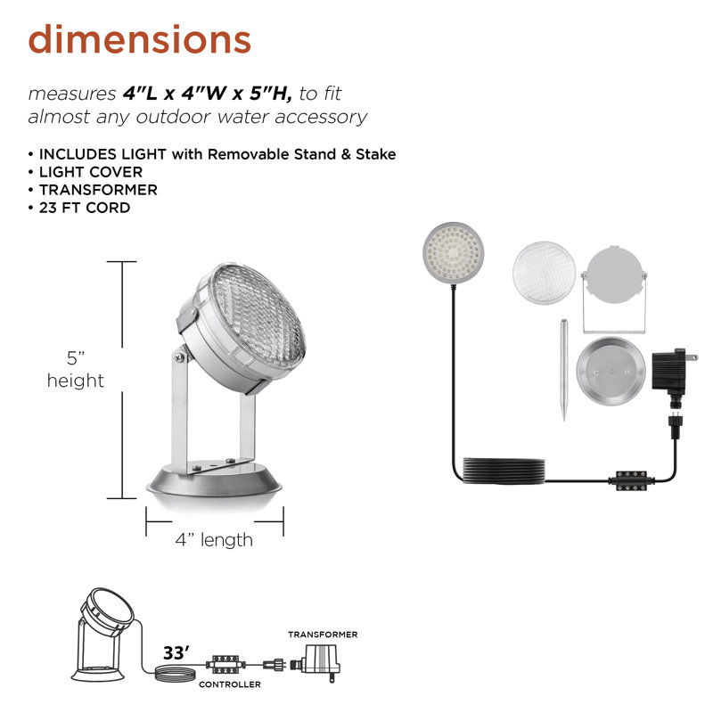 Super Bright Silver No Power Source Required / Manual Integrated LED Well Light