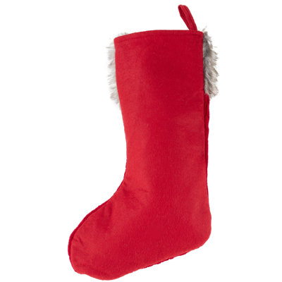 Knit and Faux Fur Stocking