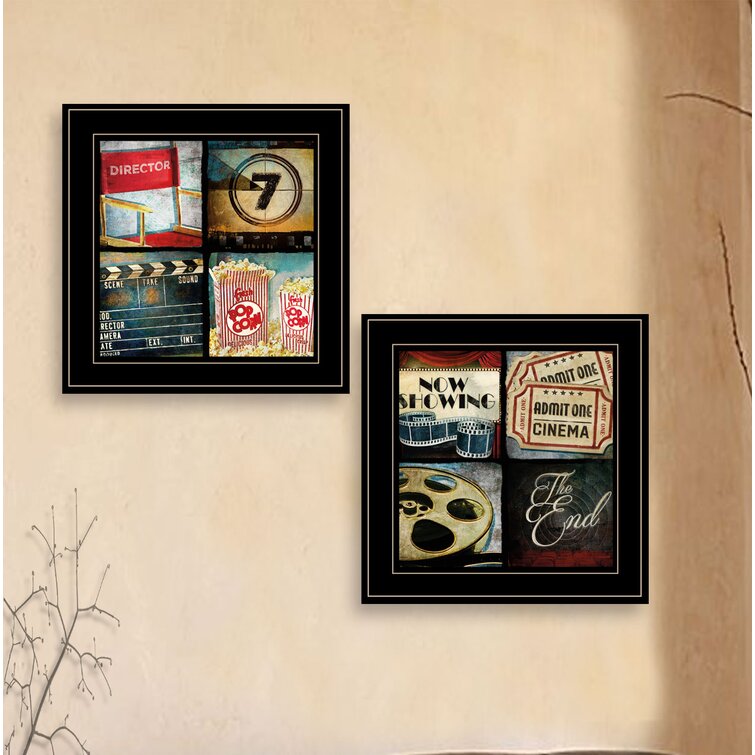 at The Movies Framed Wall Art for Living Room, Bedroom & Farmhouse Wall Decoration by Mollie B Red Barrel Studio Format: Black Framed