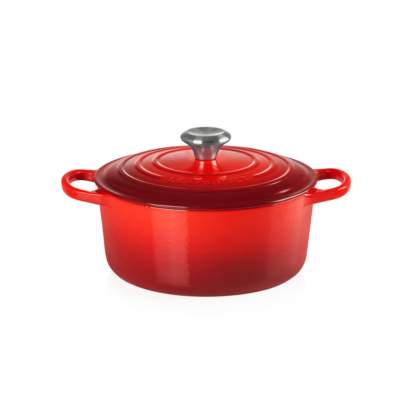 Le Creuset Cast Iron Round Casserole, Cerise, 30cm / 8.1L