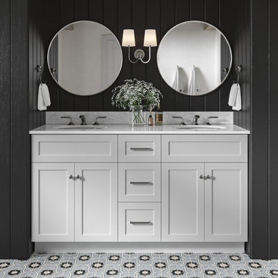 Ensemble de meuble-lavabo double 61 po Partham