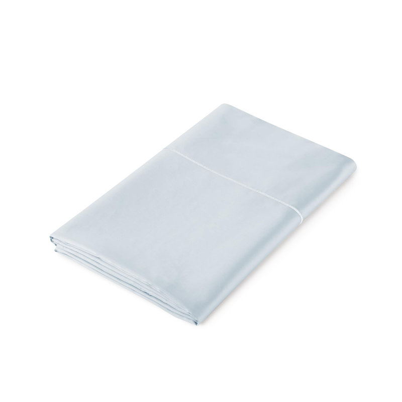 Certified Organic King Flat Sheet Only - 100% Organic Cotton Sheets With Luxurious Soft And Breathable 500 Thread Count Sateen Weave Finish - Gots & Fairtrade Certified (Powder Blue, King)
