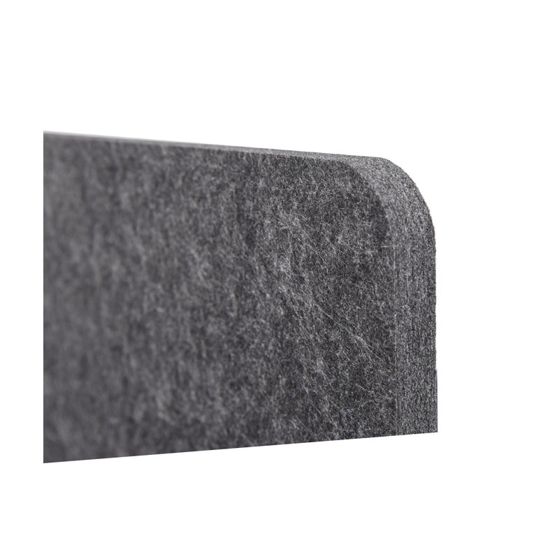 Eco-Friendly Anthracite Gray Acoustic Desk Divider, 28" x 20"