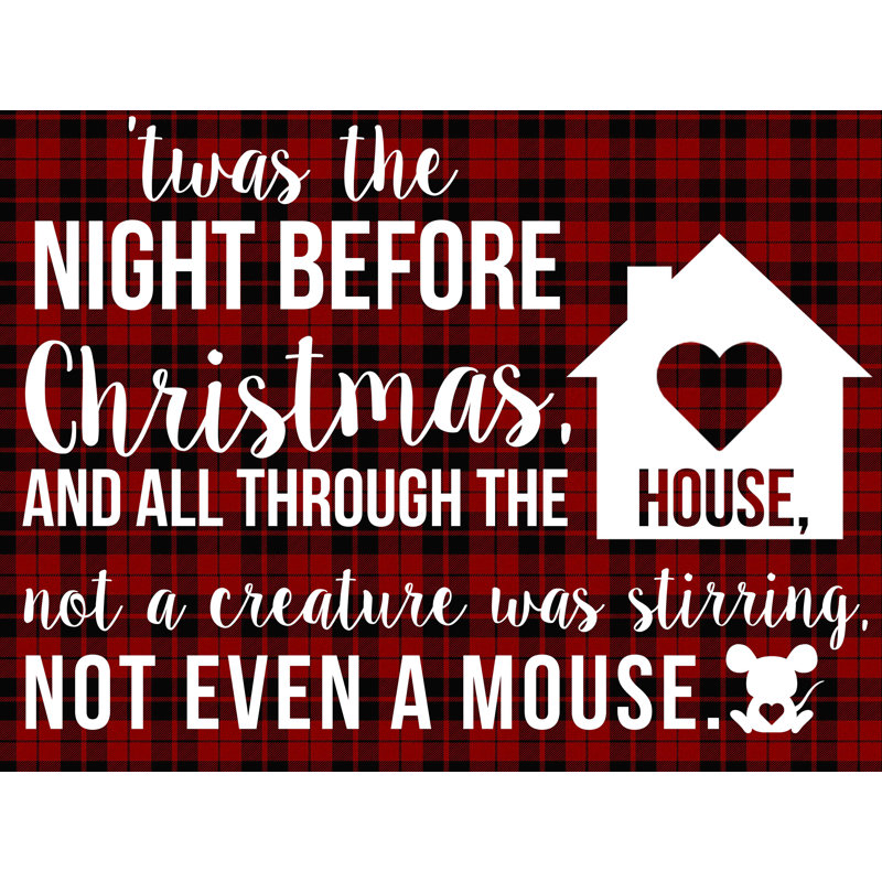 " Night Before Christmas Script ", 48" W x 36" H