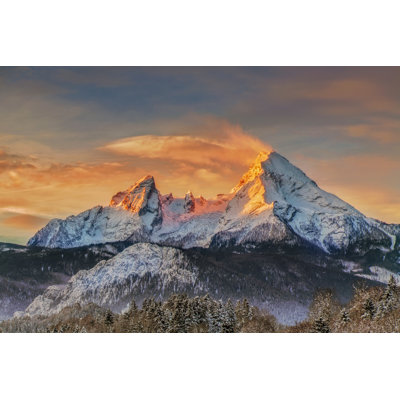Watzmann At Sunrise by DieterMeyrl - Wrapped Canvas Print