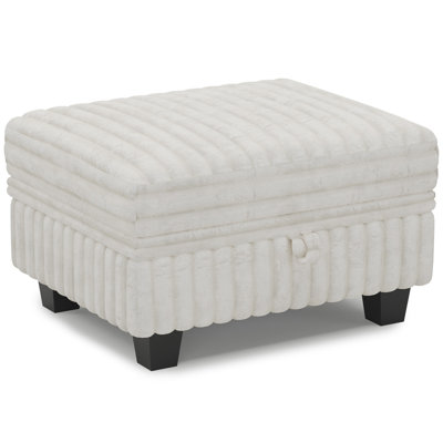 Soft Imitation Wool Plush Storage Ottoman Part E Module For Modular Sofa