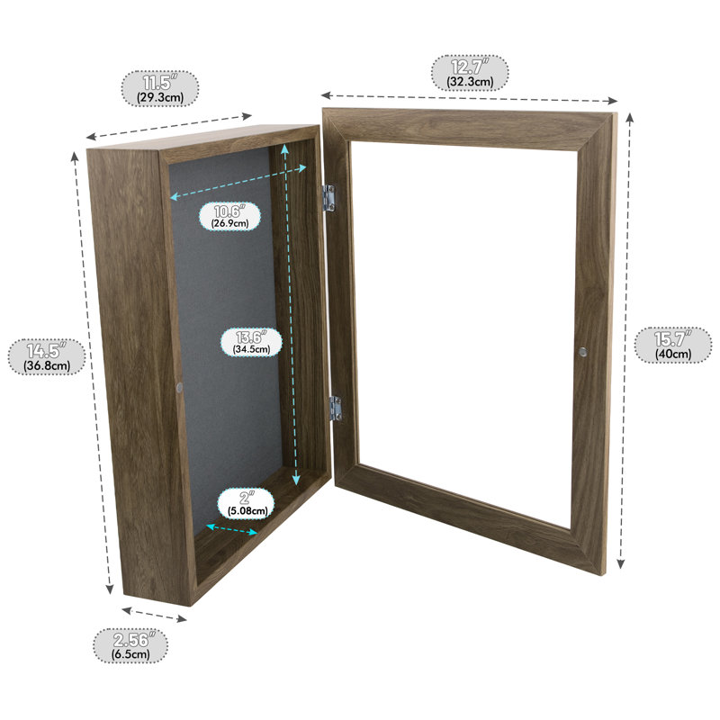 Bardonia Matte Shadow Box Picture Frame, Light Brown