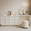 Coiffeuse avec miroir lumineux, 6 tiroirs