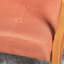 Fauteuil club de style Mid-Century moderne, fauteuil en tissu orange pour le salon de la chambre à coucher, capitonnage soigné de 25,33 po Profondeur, hauteur de 31,73 po-118042376-118042377