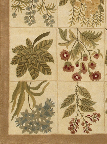 Wool Floral Indoor Rug