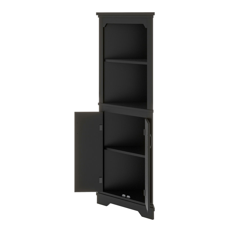 Grande armoire d'angle avec portes, Noir